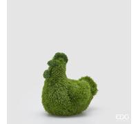 EDG Enzo De Gasperi Decoro Erba Gallina H 36 Cm L. 35 Cm L 25 Cm Green