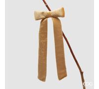 EDG Enzo De Gasperi Decoro Fiocco di Natale con Clip H 30 Cm L 13 Cm Velluto Oro