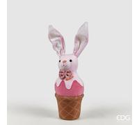 EDG Enzo De Gasperi Decoro Gelato Coniglio H 29 Cm D 9 Cm Pink Mix