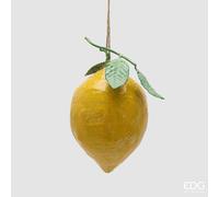 EDG Enzo De Gasperi Decoro Limone da Appendere Pianta Artificiale H 25 Cm L 12 x 16 Cm Giallo