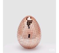 EDG Enzo De Gasperi Decoro Mirror Uovo H 20 Cm D 15 Cm Salmone