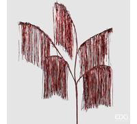 EDG Enzo De Gasperi Decoro Natale Frange Ramo 5 Rami H 125 Cm Red