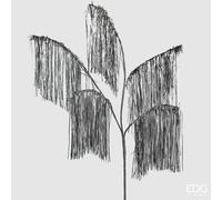 EDG Enzo De Gasperi Decoro Natale Frange Ramo 5 Rami H 125 Cm Silver