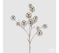 EDG Enzo De Gasperi Decoro Natale PalleMix Ramo X 12 H 53 Cm Light Gold