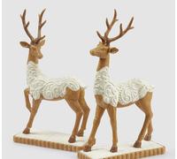EDG Enzo De Gasperi Decoro Natale Renna Marzapane H 44 Cm L 27 cm L 11 Cm Hazelnut 1 Pz