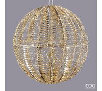 EDG Enzo De Gasperi Decoro Natale Stripes Sfera 1.440 MicroLed D 70 Cm IP 44 Gold