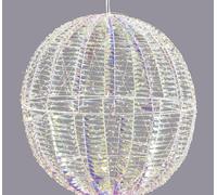 EDG Enzo De Gasperi Decoro Natale Stripes Sfera 1.440 MicroLed D 70 Cm IP 44 Natural