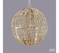 EDG Enzo De Gasperi Decoro Natale Stripes Sfera 960 MicroLed D 50 Cm IP 44 Oro