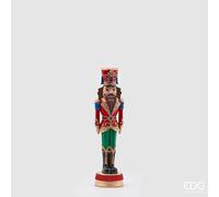 EDG - Enzo De Gasperi Soldato Schiaccianoci natale con base, statuina natalizia in resina H35 cm