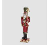 EDG Enzo De Gasperi Decoro Soldatino Natale con Alabarda H 51,5 Cm L 14 Cm L 13 Cm Green Red