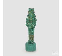 EDG Enzo De Gasperi Decoro Soldatino Twist Natale H 35,5 Cm D 9,5 Cm Musica, Movimento e Led Green