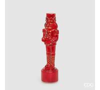 EDG Enzo De Gasperi Decoro Soldatino Twist Natale H 35,5 Cm D 9,5 Cm Musica, Movimento e Led Red