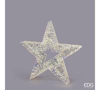 EDG Enzo De Gasperi Decoro Stripes Stella di Natale 1800 Microled D 80 Cm L 12 Cm Natural