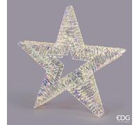 EDG Enzo De Gasperi Decoro Stripes Stella di Natale 2400 Microled D 100 Cm L 14 Cm Natural