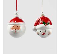 EDG Enzo De Gasperi Enzo De Gasperi Addobbo Natale Babbo UomoNeve D 10 Cm Bianco Rosso 1 Pz
