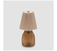 EDG Enzo De Gasperi Enzo De Gasperi Lampada da Tavolo Plisse con LED H 22 Cm D 11,5 Cm IP 20 Hazelnut Scatola Regalo