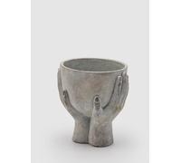 EDG Enzo De Gasperi Enzo De Gasperi Vaso in Cemento Mani con Ciotola H 20 Cm D 17 Cm Grey Waterproof