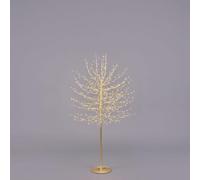 EDG Enzo De Gasperi Faggio Albero di Natale Luminoso con 580 LED Oro 150cm Metallo