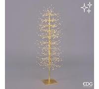 EDG Enzo De Gasperi Faggio con Base 400 Led di Natale H 120 Cm D 40 Cm Gold