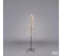 EDG Enzo De Gasperi Faggio di Natale con 240 Led D 55 Cm H 150 Cm Tronco Lungo Smontabile Black