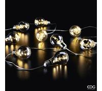 EDG Enzo De Gasperi Filo Luce Microled 10 Lampadine 5 Mt Prolungabile Ivory