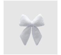 EDG - Enzo de Gasperi Fiocco Furry Natalizio Bianco Decorazione per Albero di Natale 28xH30 cm