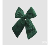 EDG Enzo De Gasperi Fiocco Natale Velluto H 20 Cm L 15 Cm Green
