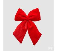 EDG Enzo De Gasperi Fiocco Natale Velluto H 20 Cm L 15 Cm Red