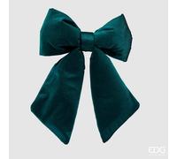 EDG Enzo De Gasperi Fiocco Natale Velluto H 25 Cm L 21 Cm Green