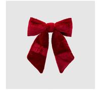 EDG Enzo De Gasperi Fiocco Piccolo Imbottito in Velluto Bordeaux 25x21cm Decorazione Natalizia