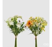 EDG Enzo De Gasperi Fioricampo Bell Bouquet H 28 Cm Bianco e Giallo 2 Pz