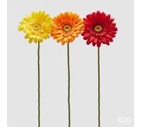 EDG Enzo De Gasperi Gerbera Ramo Ass. H 60 Cm D 12 Cm Pianta Artificiale Mix Arancione 1 Pz