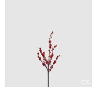 EDG Enzo De Gasperi Ilex Ramo Natalizio con Bacche H 60 Cm Rosso