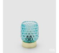 EDG Enzo De Gasperi Lampada da Tavolo Bubbles Rotondo Led H 11 Cm D 8,5 Cm IP20 Scatola Regalo Blu