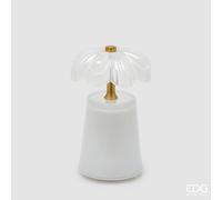 EDG Enzo De Gasperi Lampada da Tavolo Lily H 17,50 Cm D 11 Cm IP20 Bianco Scatola Regalo