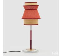 EDG Enzo De Gasperi Lampada da Tavolo Yoroi H 80 Cm D 30 Cm IP 20 E27 Red Mix
