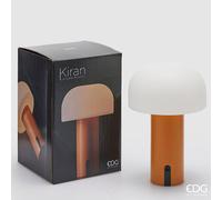 EDG Enzo De Gasperi Enzo De Gasperi Lampada Kiran Fungo da Tavolo USB H 22 Cm D 15 Cm Arancione