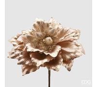 EDG Enzo De Gasperi Magnolia Metallizzata Glitterata Natalizia D 28 Cm Oro