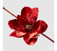 EDG Enzo De Gasperi Magnolia Natale Metallica con Clip D 20 Cm Rosso