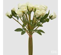 EDG Enzo De Gasperi Mazzo Rosa con Foglie H 40 Cm Bouquet 18 Fiori Light Green