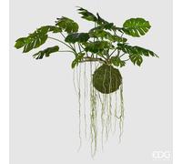 EDG Enzo De Gasperi Monstera Bell Pianta da Appendere Artificiale H 80 Cm L 140 Cm Green