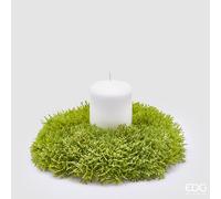 EDG Enzo De Gasperi Corona Girocandela muschio artificiale verde D18xH5 cm