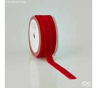 EDG Enzo De Gasperi Nastro Velluto Natalizio H 16 Mm L 10 Mt Rosso