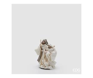 EDG Enzo De Gasperi Natività Lord Natale con Base H 17 Cm Ivory