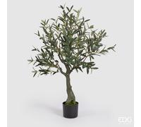 EDG Enzo De Gasperi Olivo con Vaso H 110 Cm Pianta Artificiale Verde