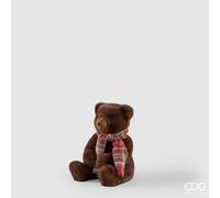 EDG Enzo De Gasperi Orsetto Natalizio H30x25x21 cm Marrone - Decorazione di Natale