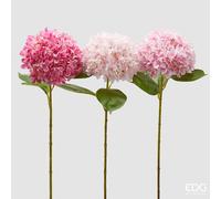 EDG Enzo De Gasperi Ortensia Ramo con Foglie Ass. H 65 Cm Pianta Artificiale Colore Rosa 1 Pz