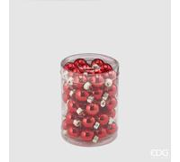 EDG Enzo De Gasperi Palla di Natale D 2 Cm Cf 50 Pz Box Vetro Red