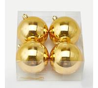 EDG Enzo De Gasperi Palla Natale Poly D 10 Cm Lucida Gold Cf 4 Pz