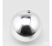EDG Enzo De Gasperi Palla Natale Poly D 20 Cm Lucida con Polybag Silver 1 Pz